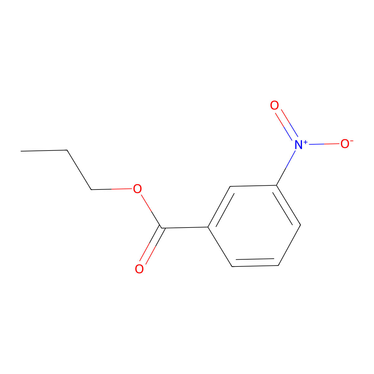 Propyl 3-nitrobenzoate molecular structure, CAS 59265-70-2