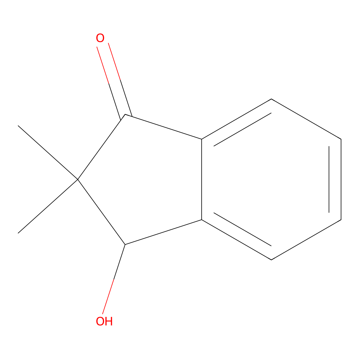 3-Hydroxy-2,2-dimethyl-1-indanone molecular structure, CAS 59269-93-1