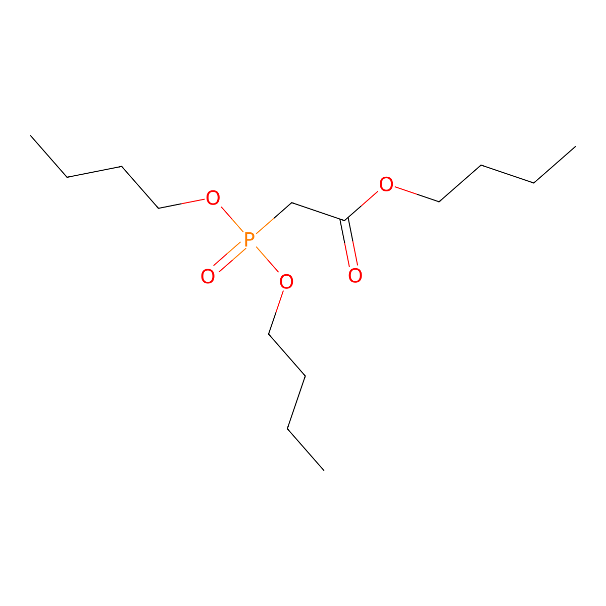 Acetic acid, (dibutoxyphosphinyl)-, butyl ester molecular structure, CAS 5927-24-2