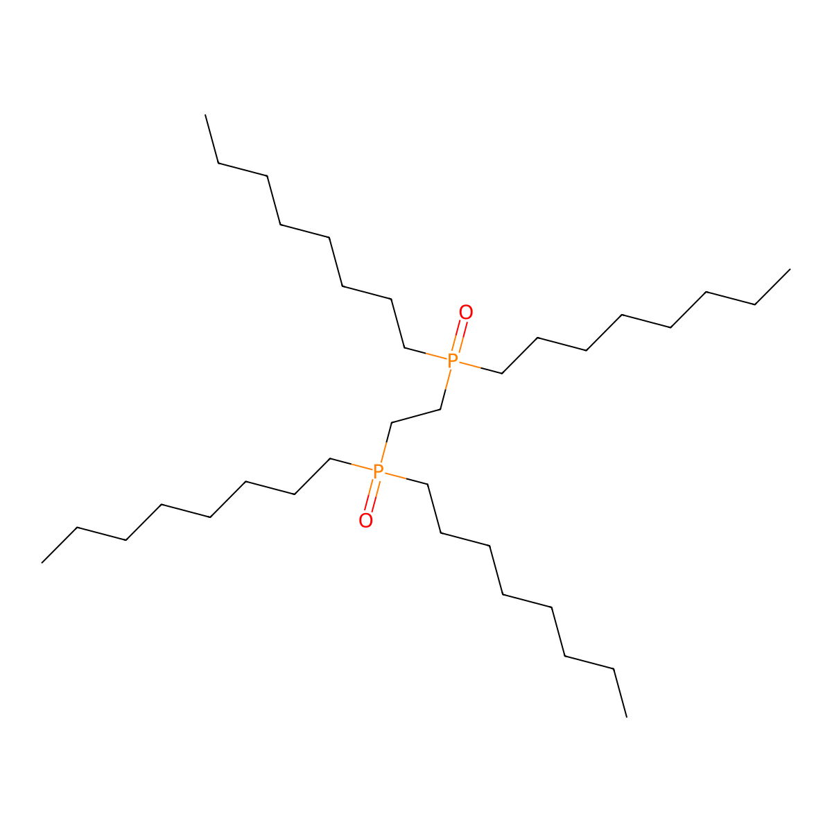 Ethylenebis(dioctylphosphine) dioxide molecular structure, CAS 5927-49-1