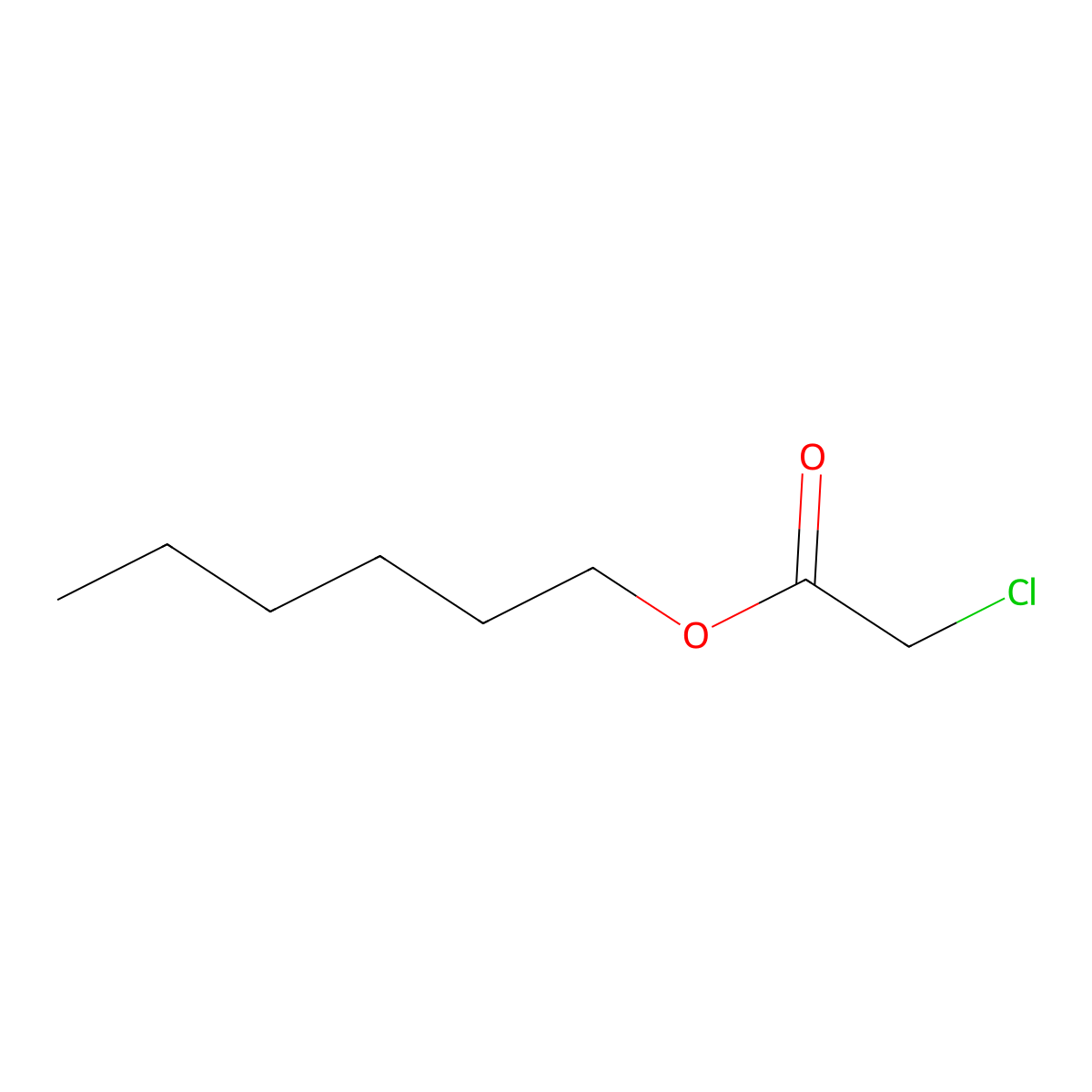 Hexyl chloroacetate molecular structure, CAS 5927-57-1