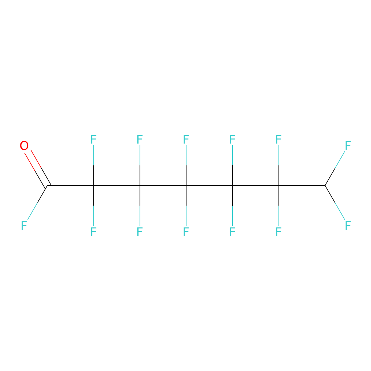 2,2,3,3,4,4,5,5,6,6,7,7-dodecafluoroheptanoyl Fluoride molecular structure, CAS 5927-65-1