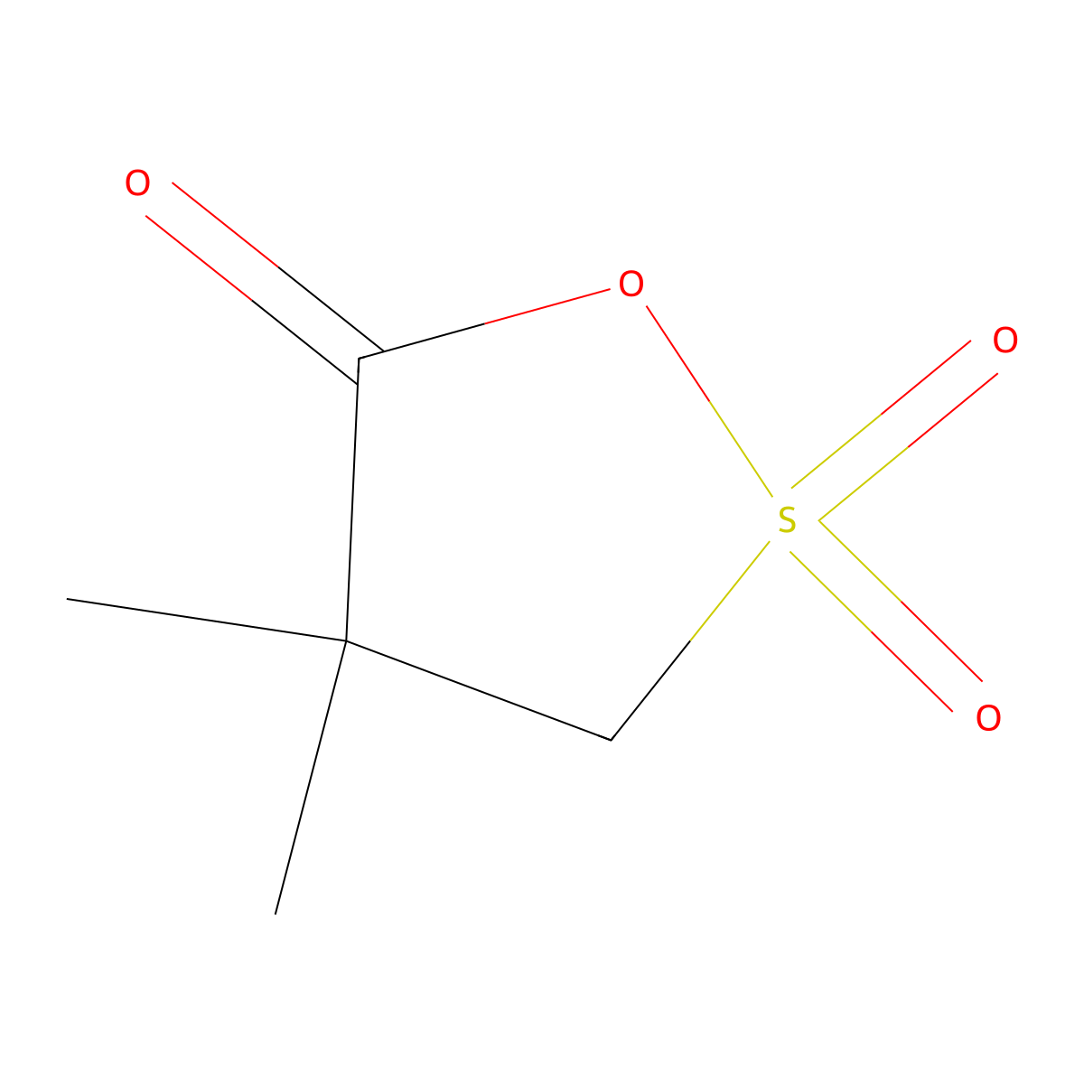4,4-Dimethyl-1,2lambda~6~-oxathiolane-2,2,5-trione molecular structure, CAS 5927-70-8