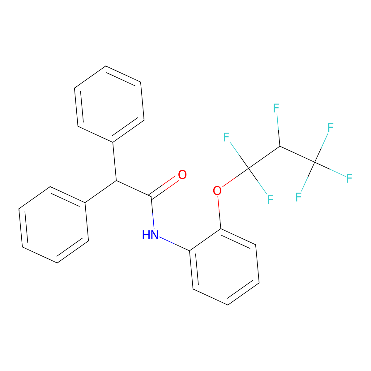 N-[2-(1,1,2,3,3,3-hexafluoropropoxy)phenyl]-2,2-diphenylacetamide molecular structure, CAS 5927-82-2
