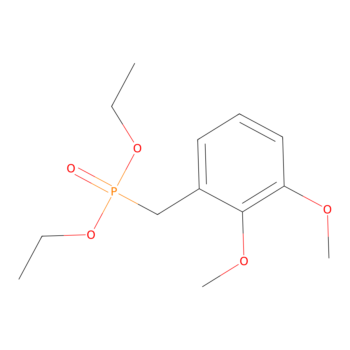 Diethyl [(2,3-dimethoxyphenyl)methyl]phosphonate molecular structure, CAS 59276-82-3