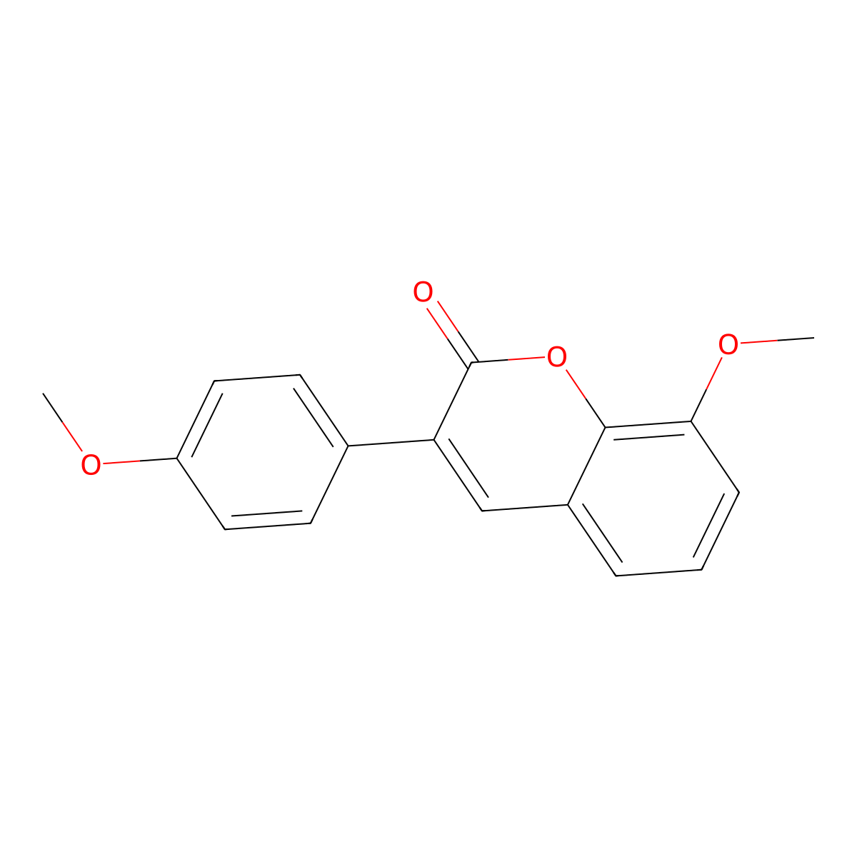 8-Methoxy-3-(4-methoxyphenyl)chromen-2-one molecular structure, CAS 59276-88-9
