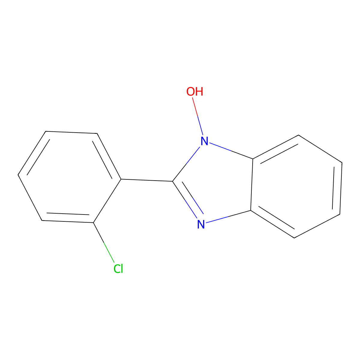 2-(2-chlorophenyl)-1H-1,3-benzimidazol-1-ol molecular structure, CAS 59276-95-8