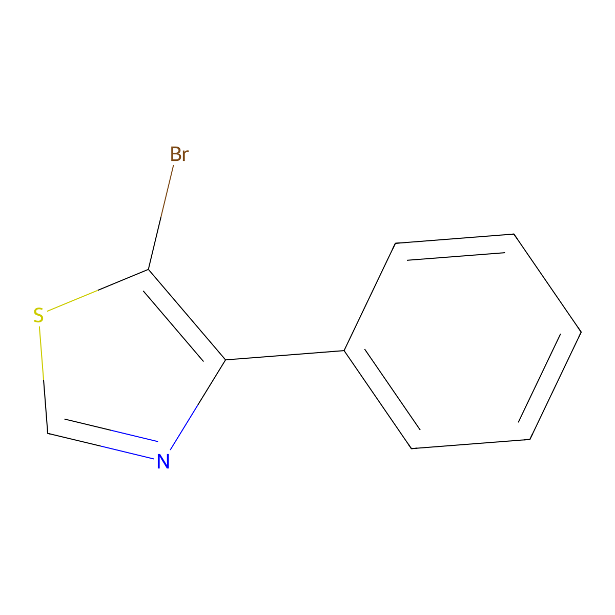 5-Bromo-4-phenylthiazole molecular structure, CAS 59278-68-1