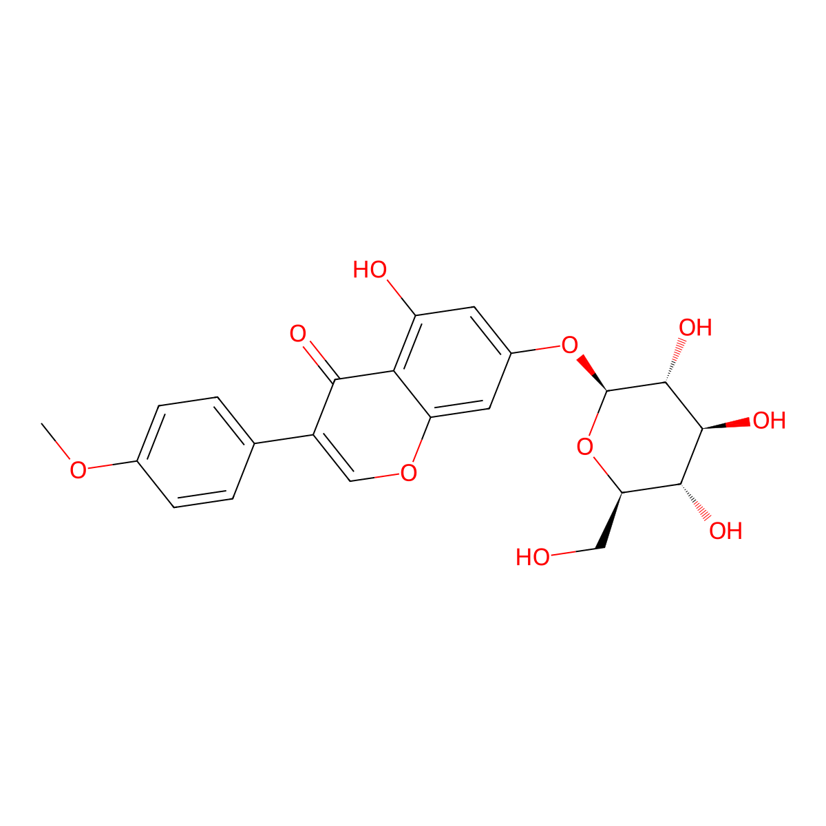 Sissotrin molecular structure, CAS 5928-26-7