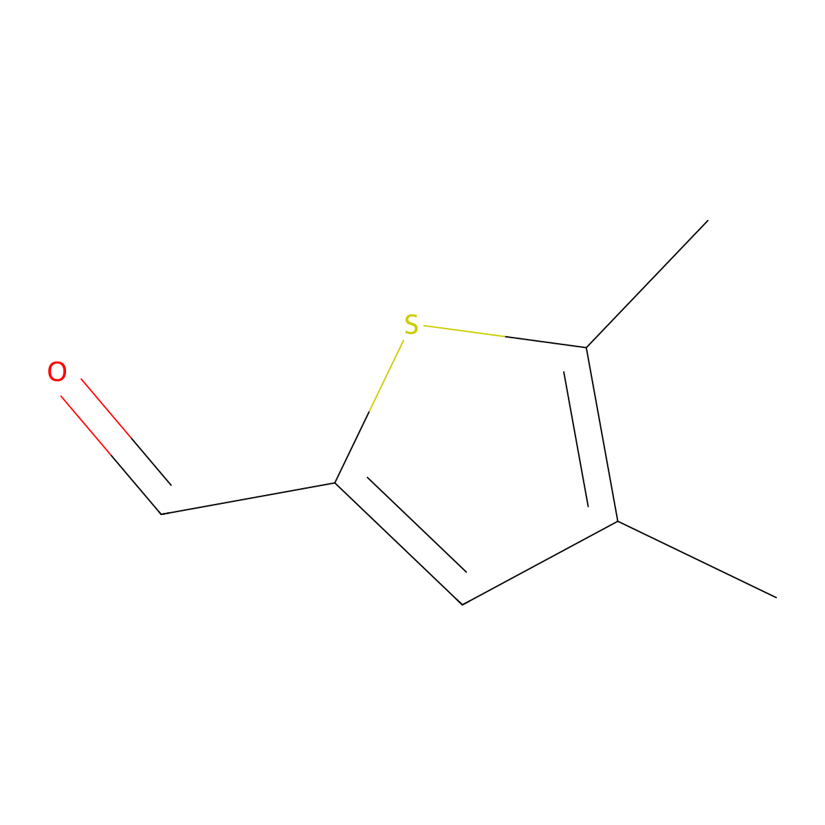 4,5-Dimethylthiophene-2-carboxaldehyde molecular structure, CAS 5928-48-3