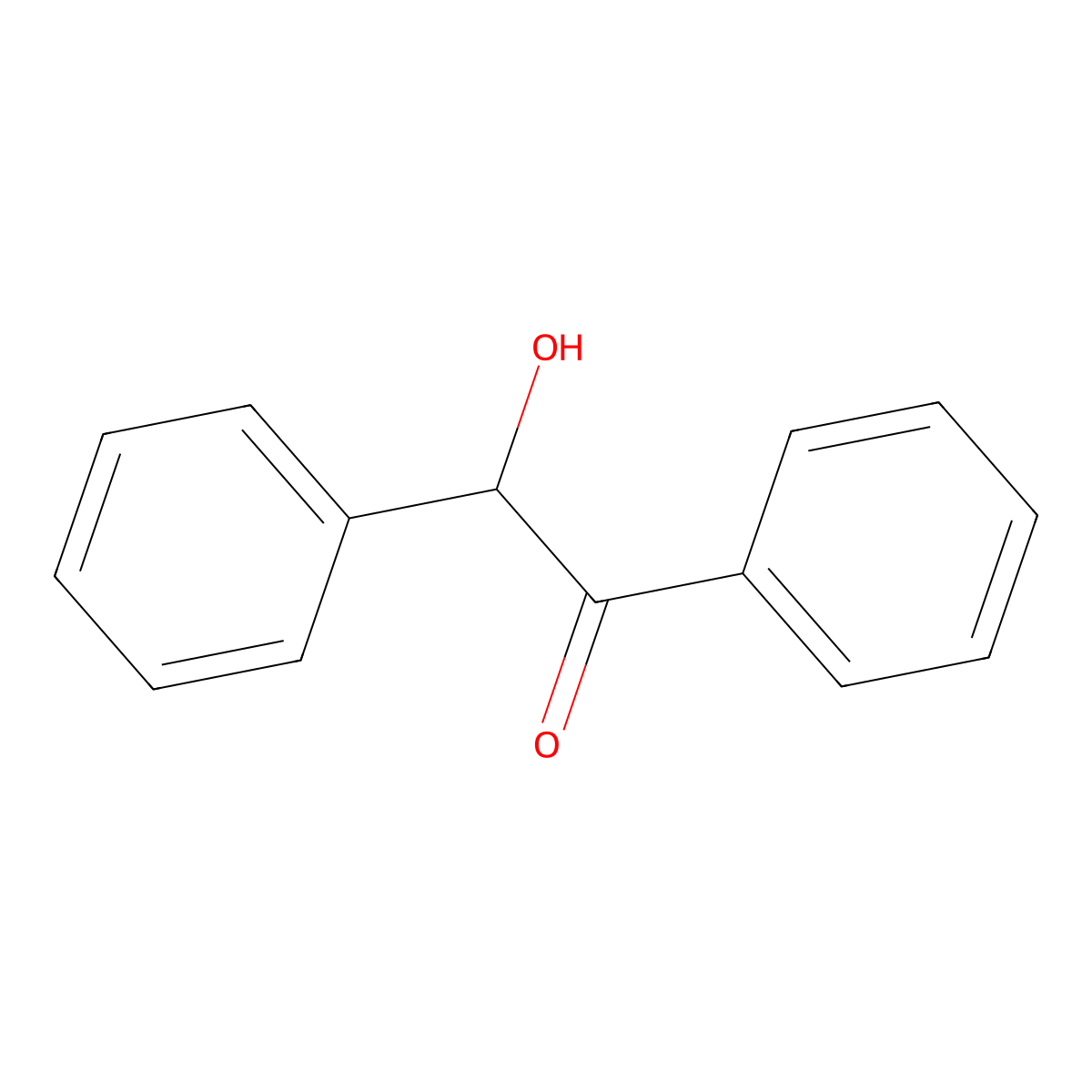 Benzoin, (-)- molecular structure, CAS 5928-66-5