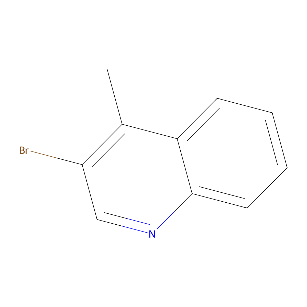 3-Bromo-4-methylquinoline molecular structure, CAS 59280-69-2