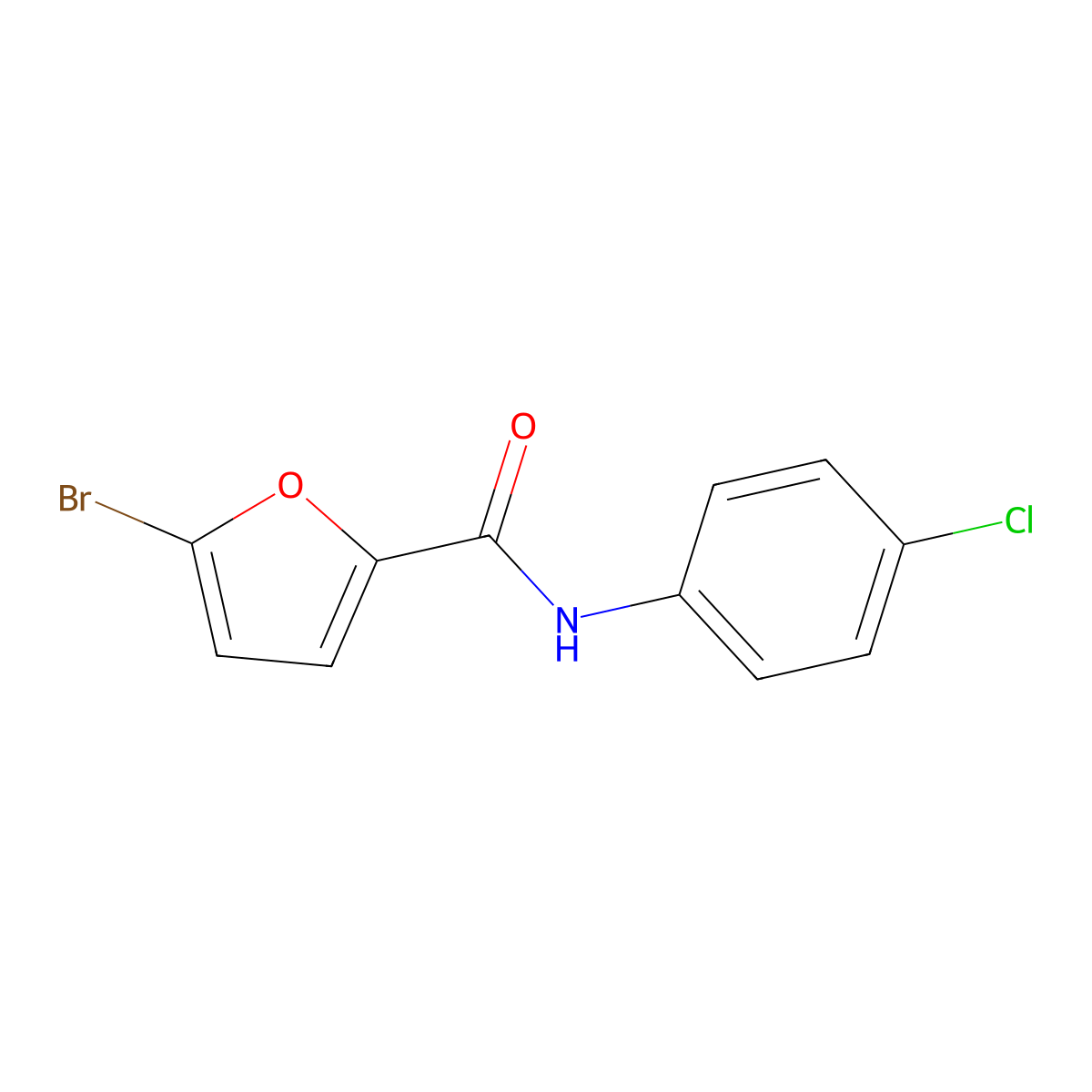 5-bromo-N-(4-chlorophenyl)furan-2-carboxamide molecular structure, CAS 59282-23-4