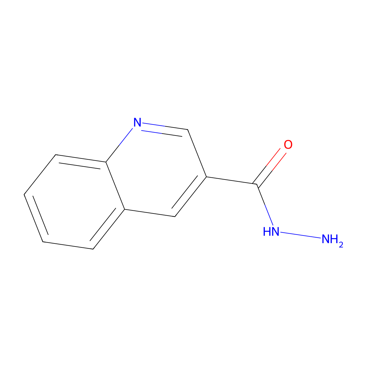 Quinoline-3-carbohydrazide molecular structure, CAS 59282-61-0