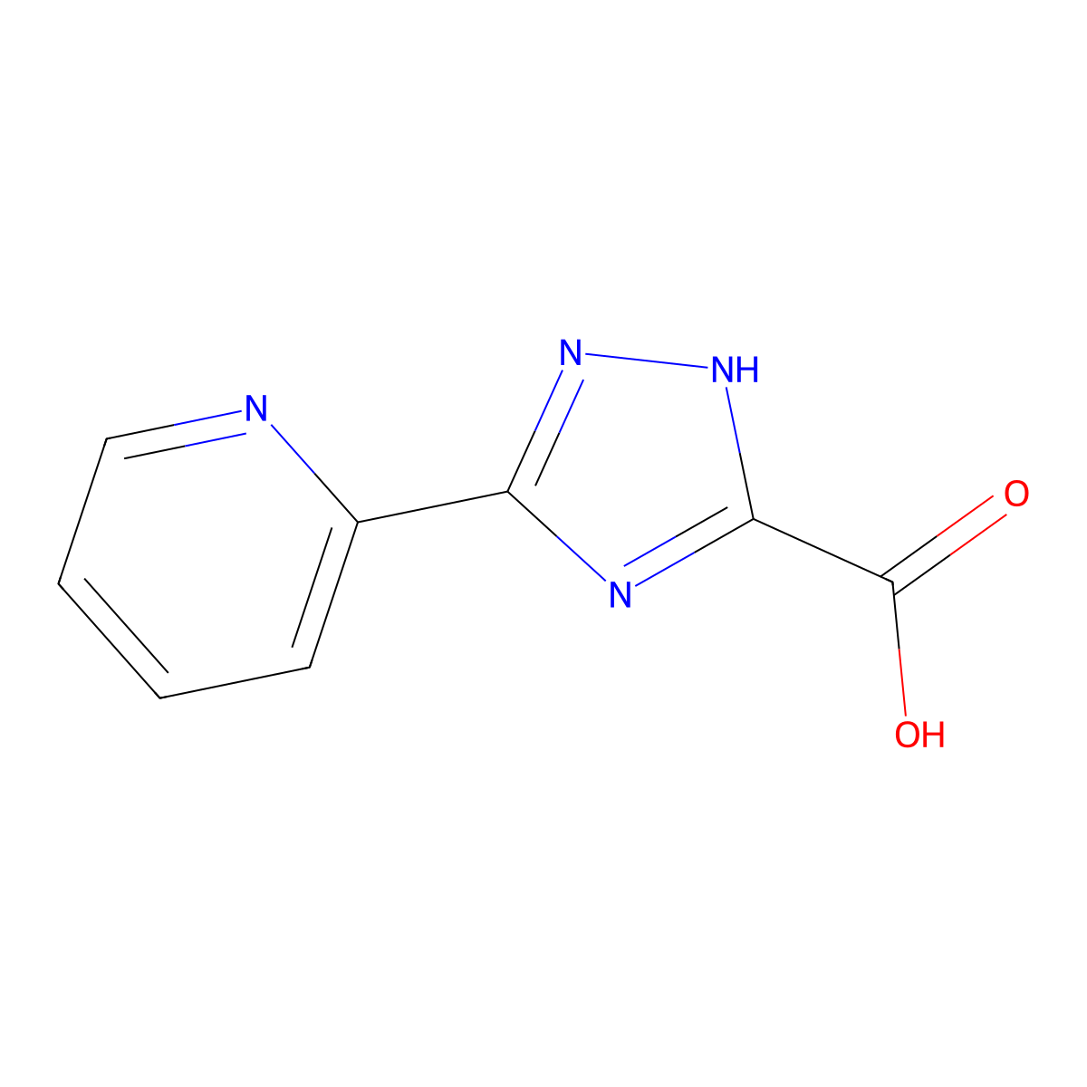 5-Pyridin-2-yl-4H-[1,2,4]triazole-3-carboxylic acid molecular structure, CAS 59282-67-6
