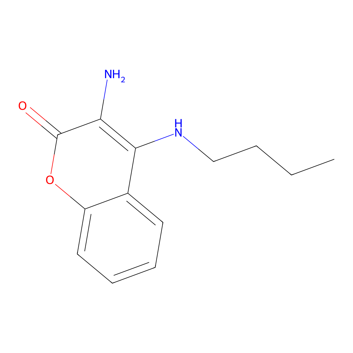 3-Amino-4-(butylamino)-2H-1-benzopyran-2-one molecular structure, CAS 59288-11-8