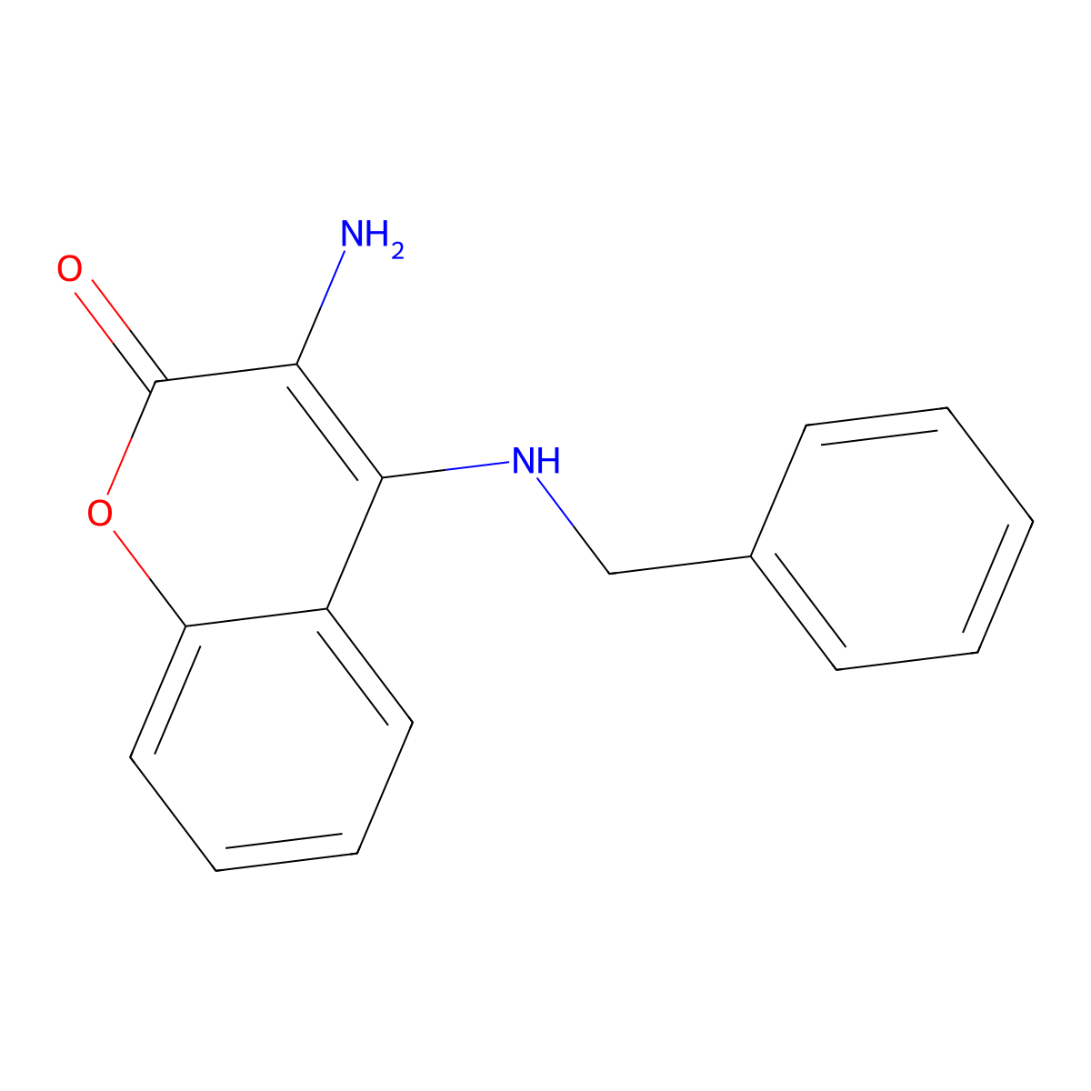 3-Amino-4-benzylaminocoumarin molecular structure, CAS 59288-12-9