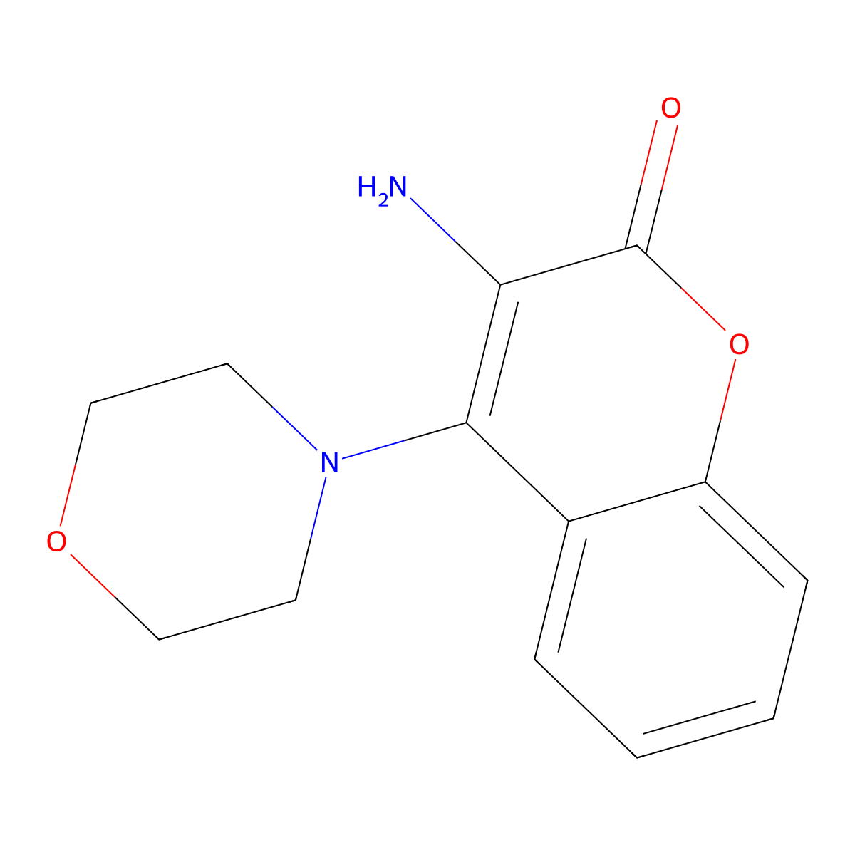 Coumarin, 3-amino-4-morpholino- molecular structure, CAS 59288-16-3