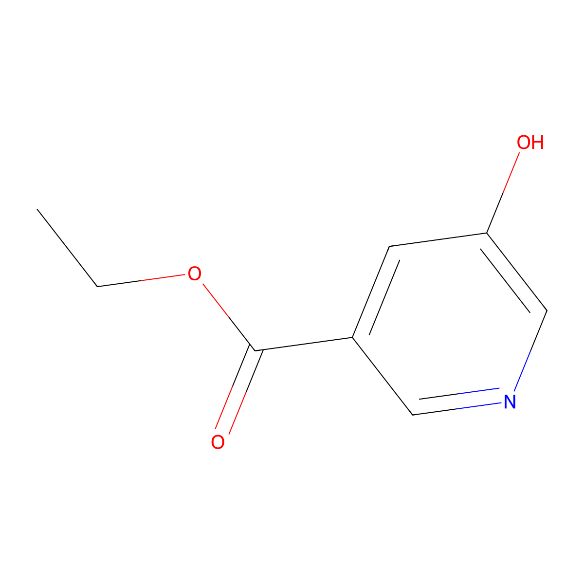 Ethyl 5-hydroxynicotinate molecular structure, CAS 59288-38-9