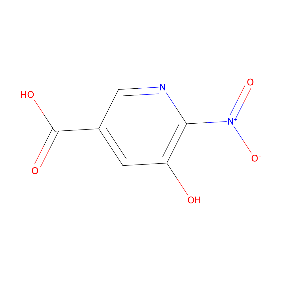5-Hydroxy-6-nitronicotinic acid molecular structure, CAS 59288-43-6