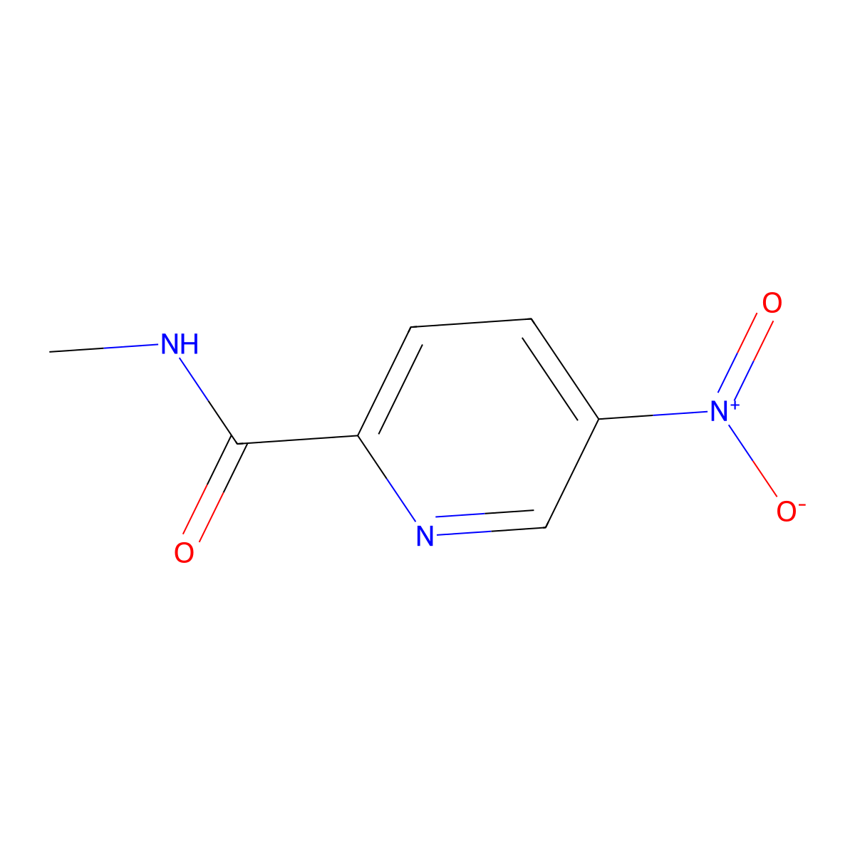 N-Methyl 5-nitropicolinamide molecular structure, CAS 59290-32-3