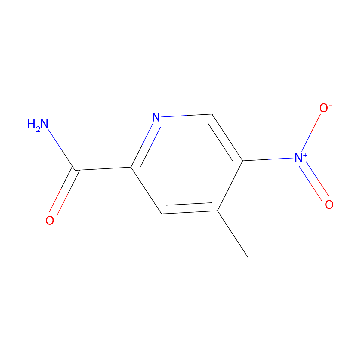 4-Methyl-5-nitropicolinamide molecular structure, CAS 59290-38-9