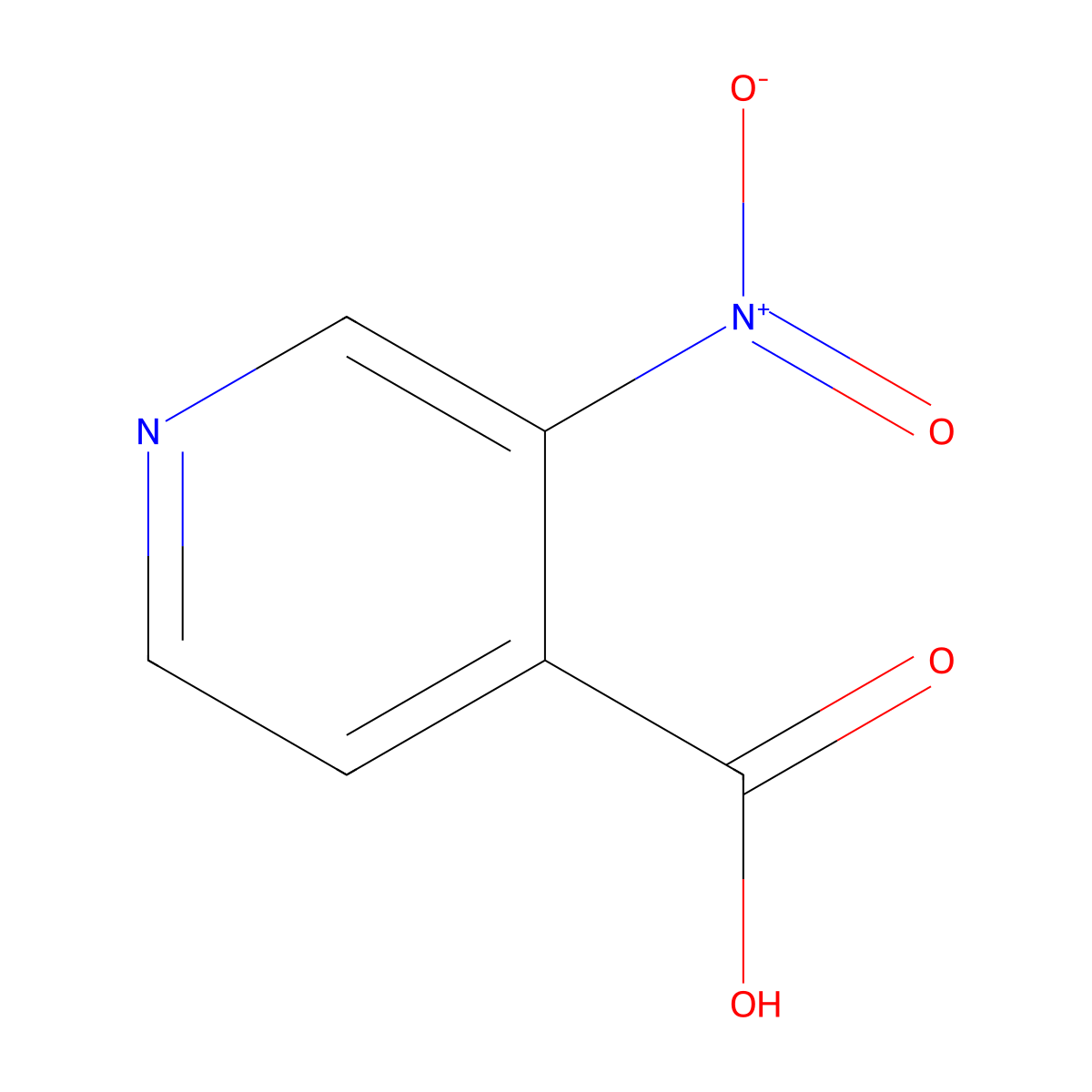 3-Nitroisonicotinic acid molecular structure, CAS 59290-82-3