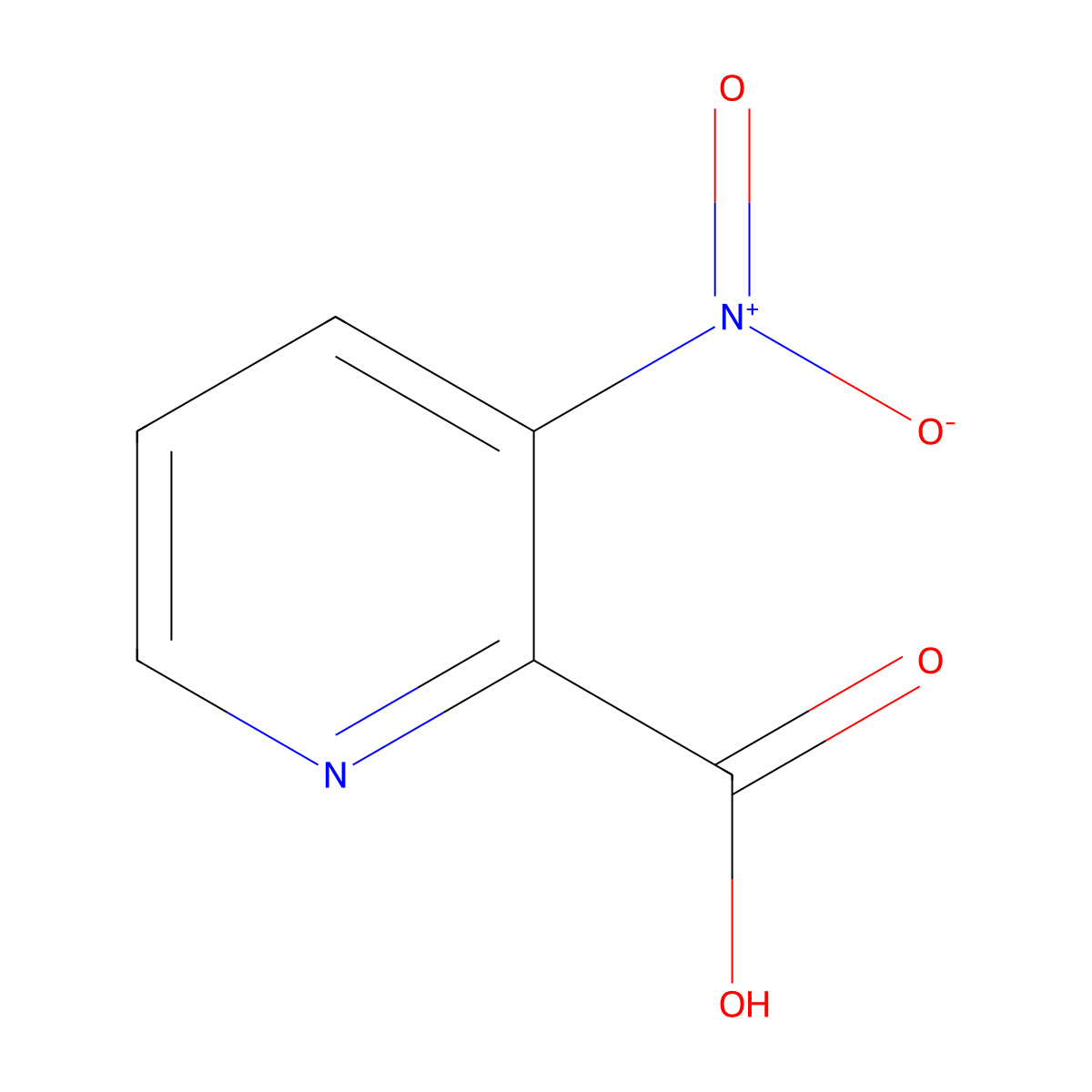 3-Nitropyridine-2-carboxylic acid molecular structure, CAS 59290-85-6
