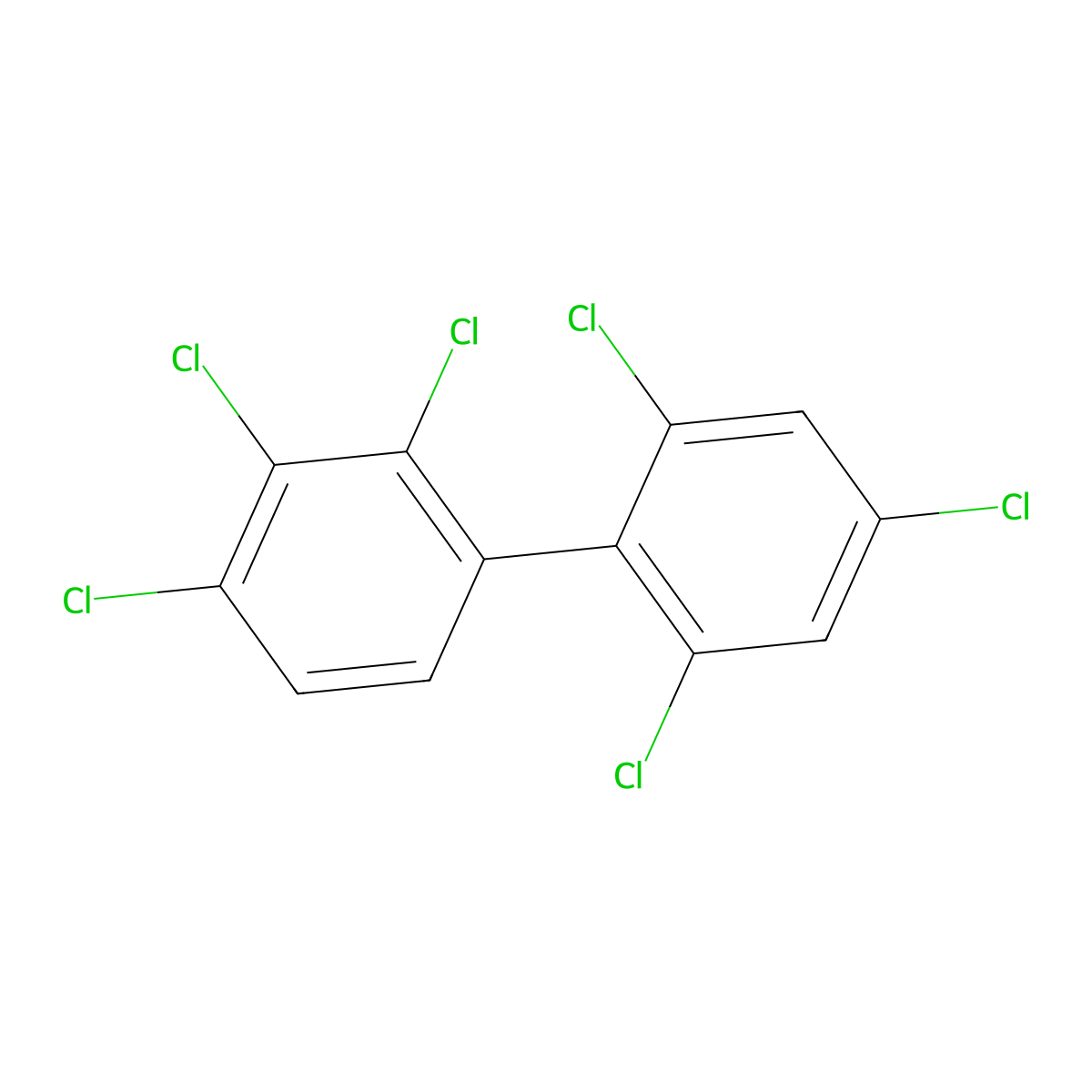 2,2',3,4,4',6'-Hexachlorobiphenyl molecular structure, CAS 59291-64-4