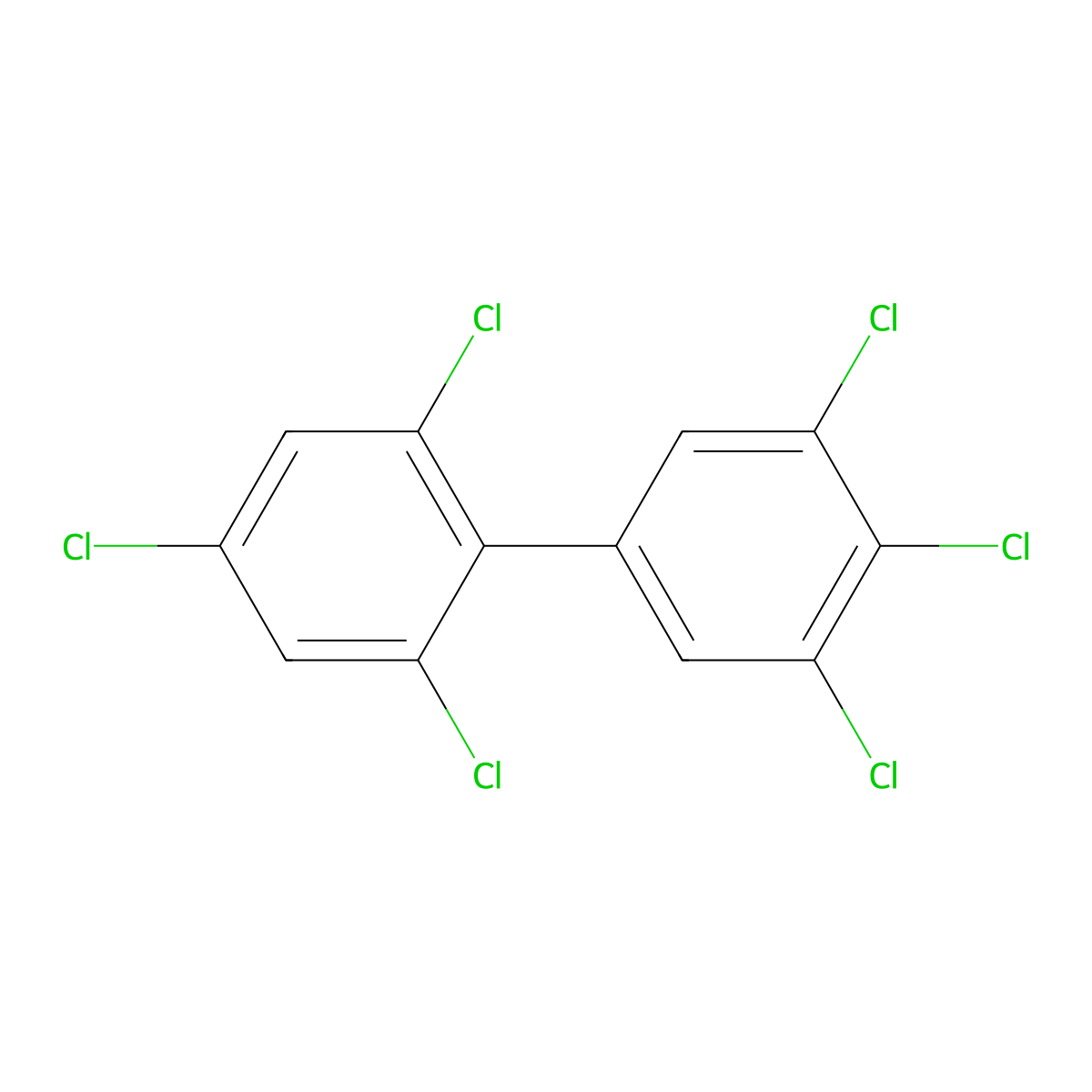 2,3',4,4',5',6-Hexachlorobiphenyl molecular structure, CAS 59291-65-5
