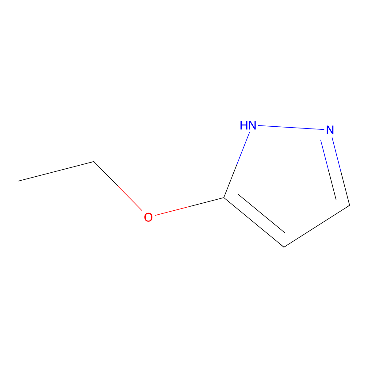 3-ethoxy-1H-pyrazole molecular structure, CAS 59292-48-7