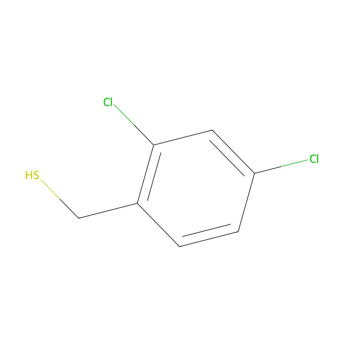 2,4-Dichlorobenzenemethanethiol molecular structure, CAS 59293-67-3