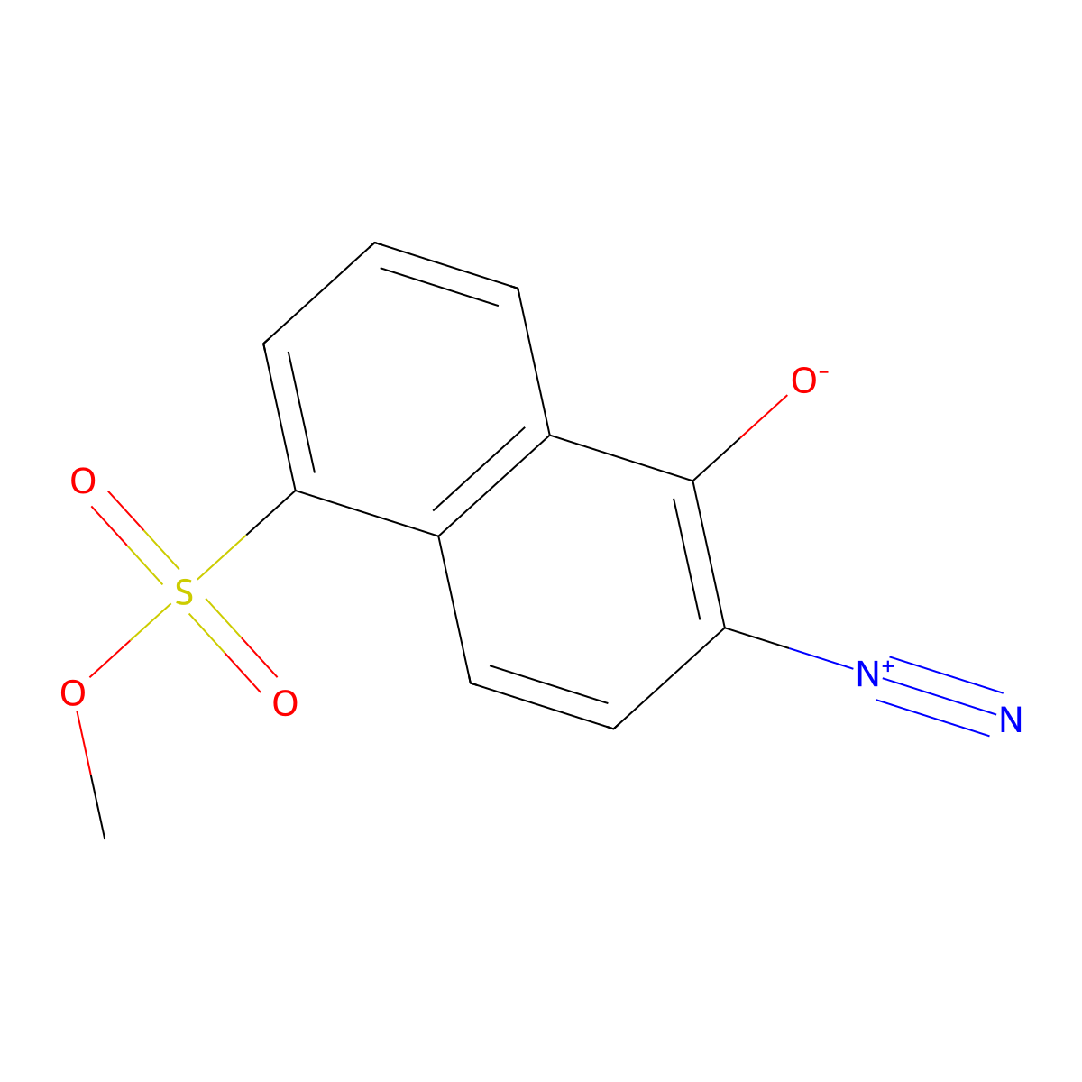 Methyl 6-diazo-5,6-dihydro-5-oxonaphthalene-1-sulphonate molecular structure, CAS 59297-04-0