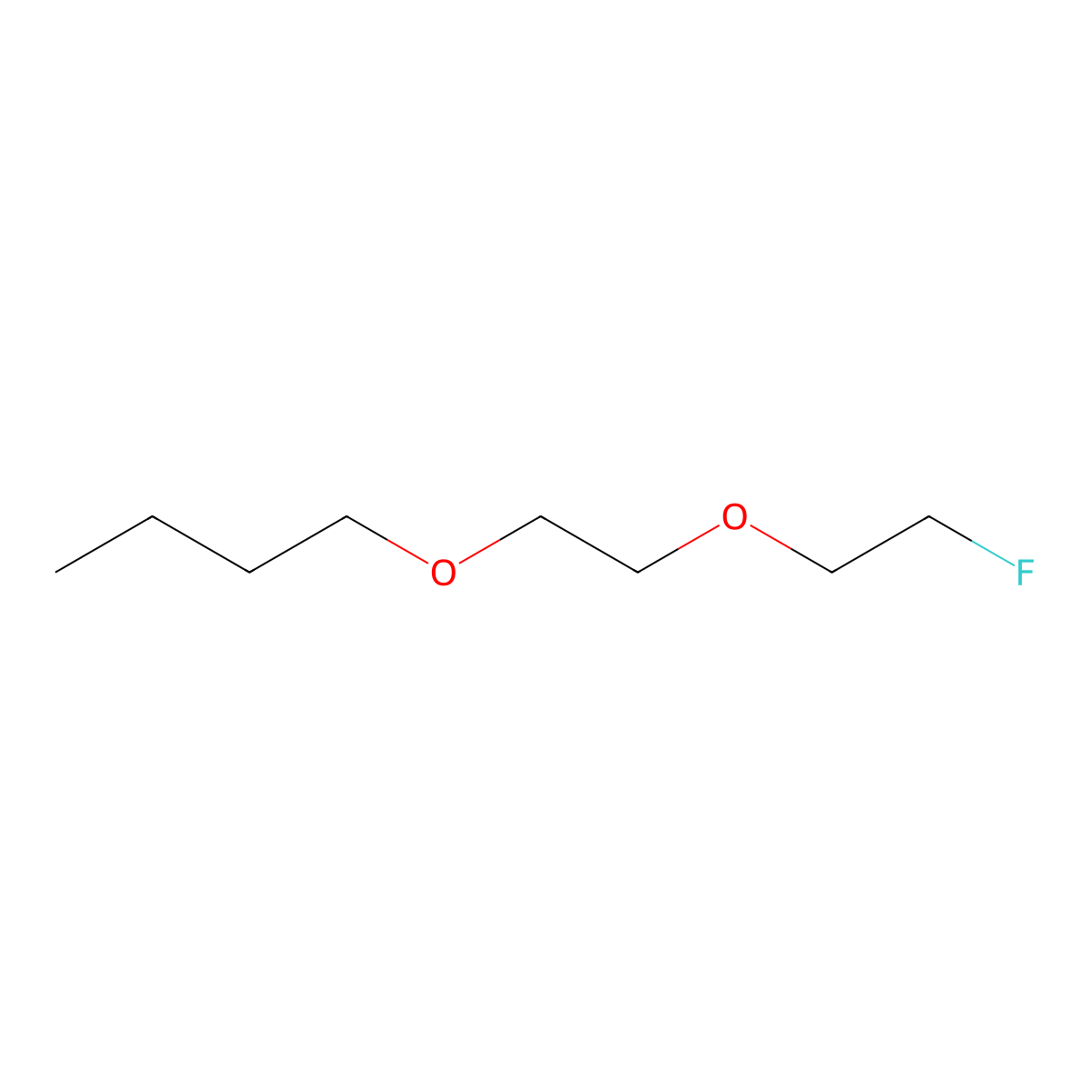 Ether, butyl 2-(beta-fluoroethoxy)ethyl molecular structure, CAS 593-20-4