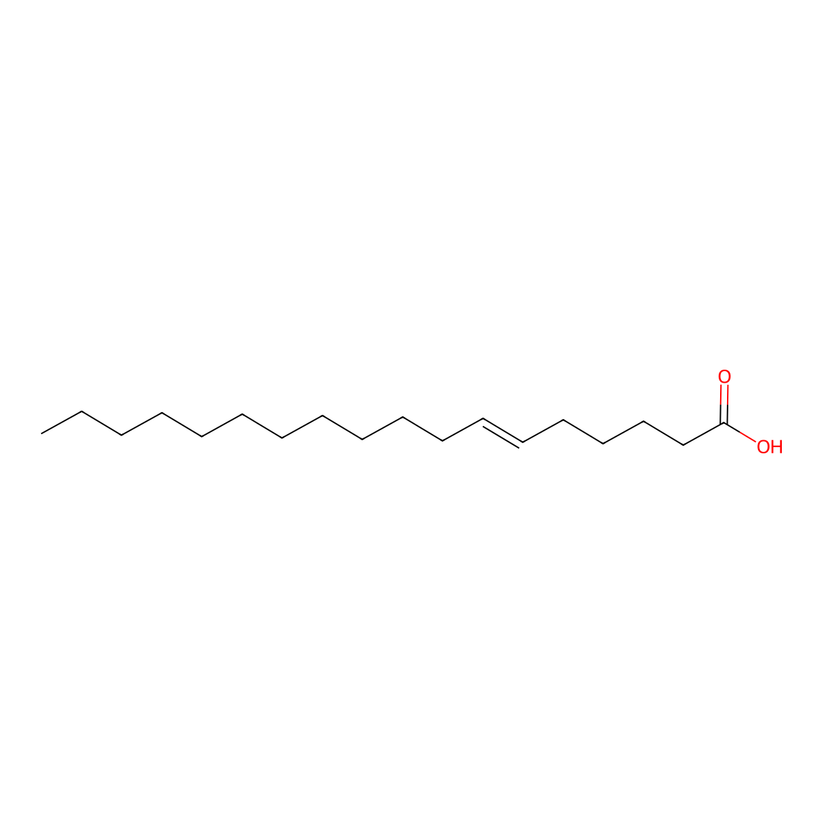 trans-6-Octadecenoic acid molecular structure, CAS 593-40-8