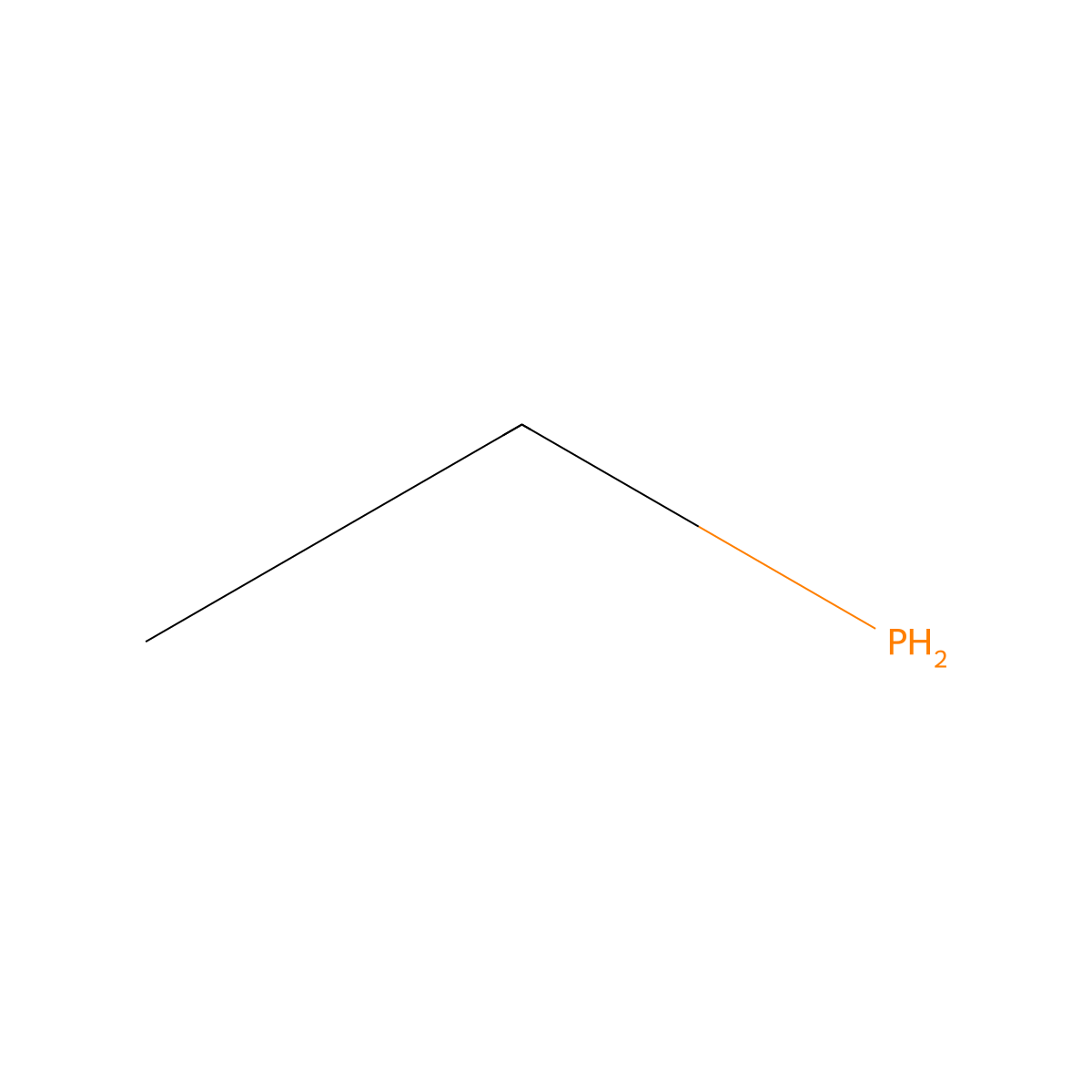 Ethylphosphine molecular structure, CAS 593-68-0