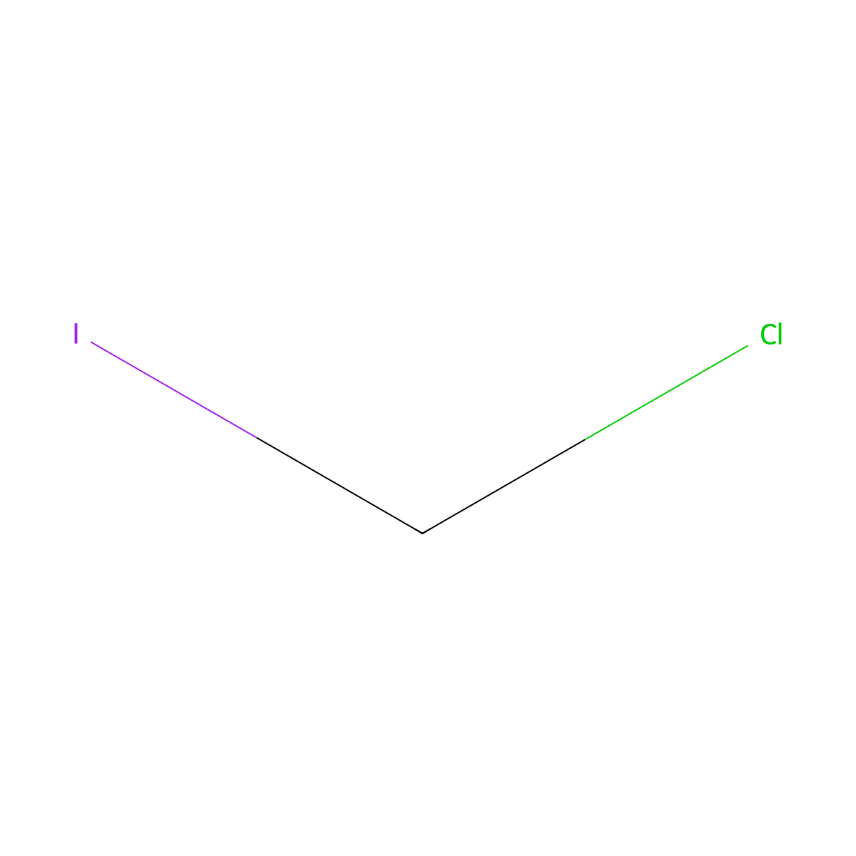 Chloroiodomethane molecular structure, CAS 593-71-5