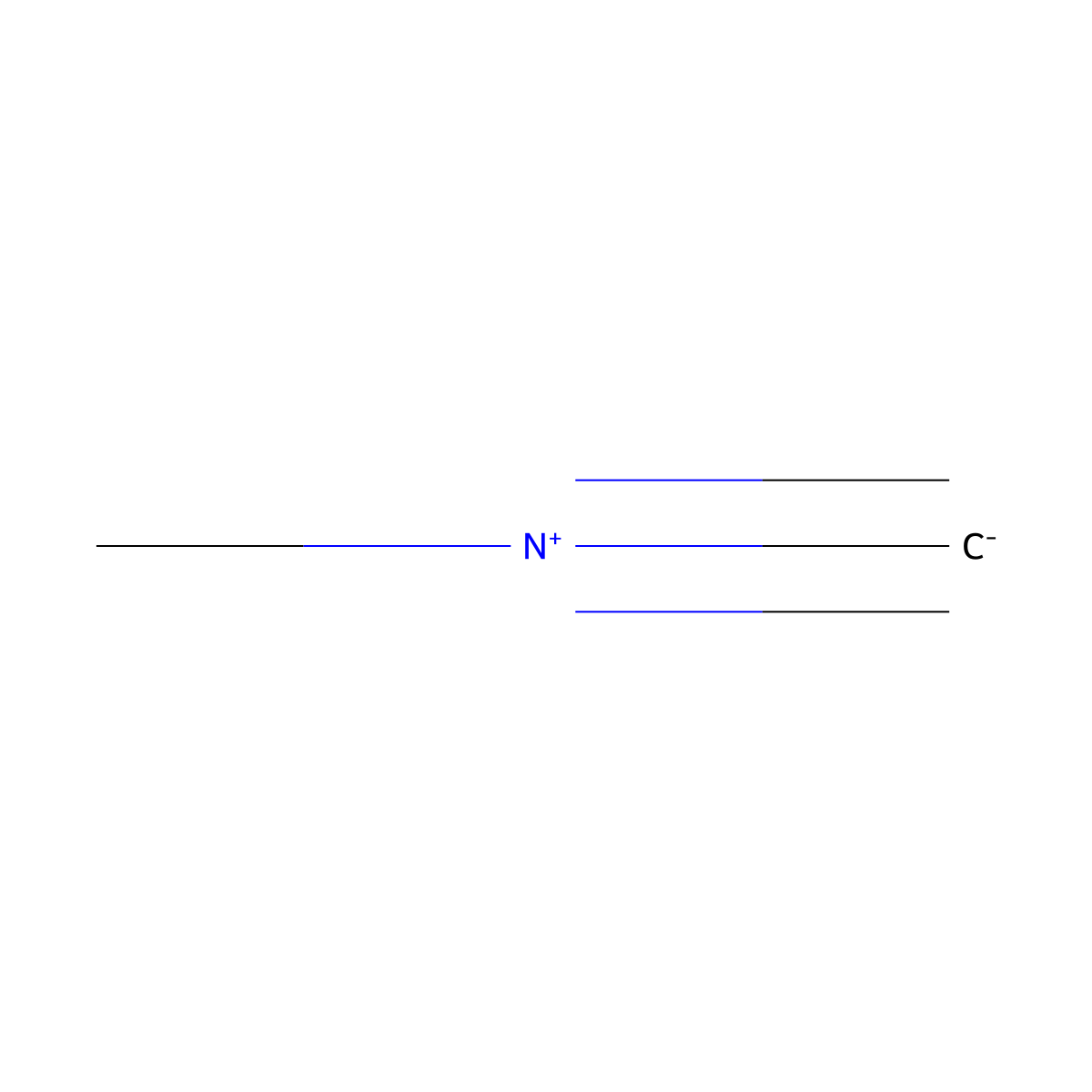 Methyl isocyanide molecular structure, CAS 593-75-9