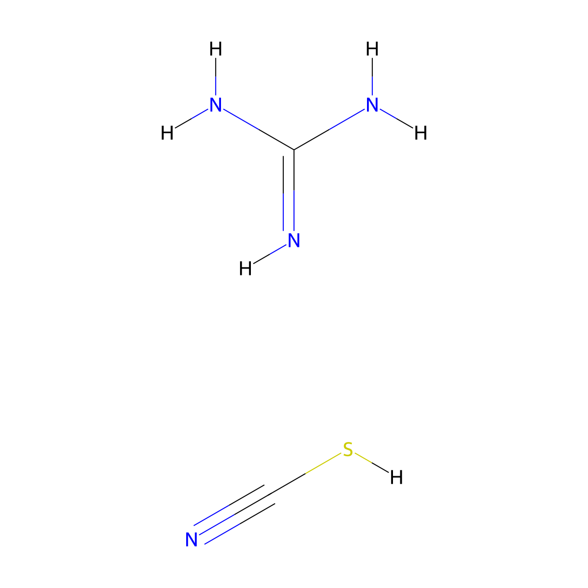 Guanidine thiocyanate molecular structure, CAS 593-84-0