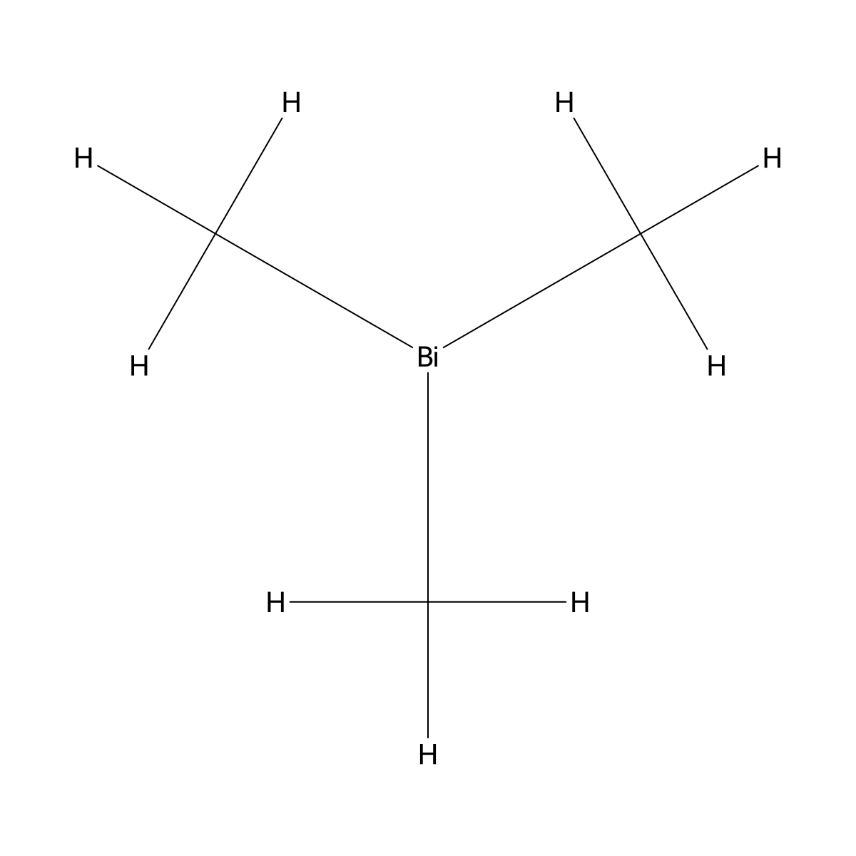 Trimethylbismuth molecular structure, CAS 593-91-9