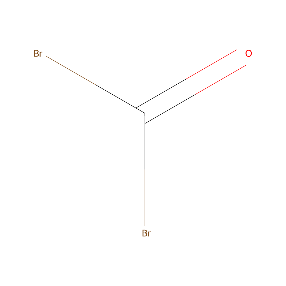 Carbonyl bromide molecular structure, CAS 593-95-3