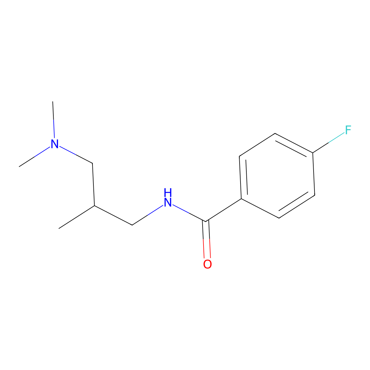 N-[(2S)-3-(dimethylamino)-2-methylpropyl]-4-fluorobenzamide molecular structure, CAS 5930-13-2
