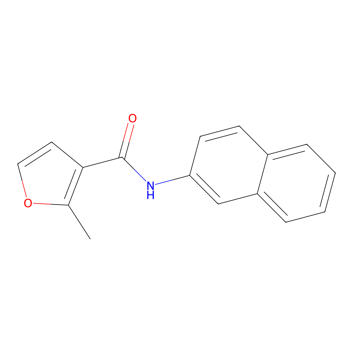 2-methyl-N-(2-naphthalenyl)-3-furancarboxamide molecular structure, CAS 5930-69-8