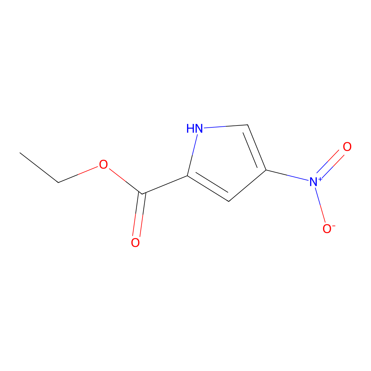 Ethyl 4-Nitropyrrole-2-carboxylate molecular structure, CAS 5930-92-7