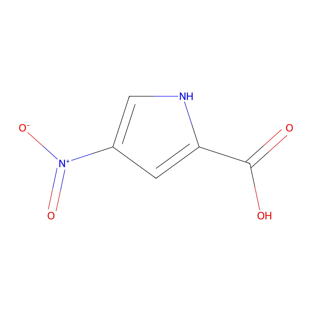 4-nitro-1H-pyrrole-2-carboxylic Acid molecular structure, CAS 5930-93-8