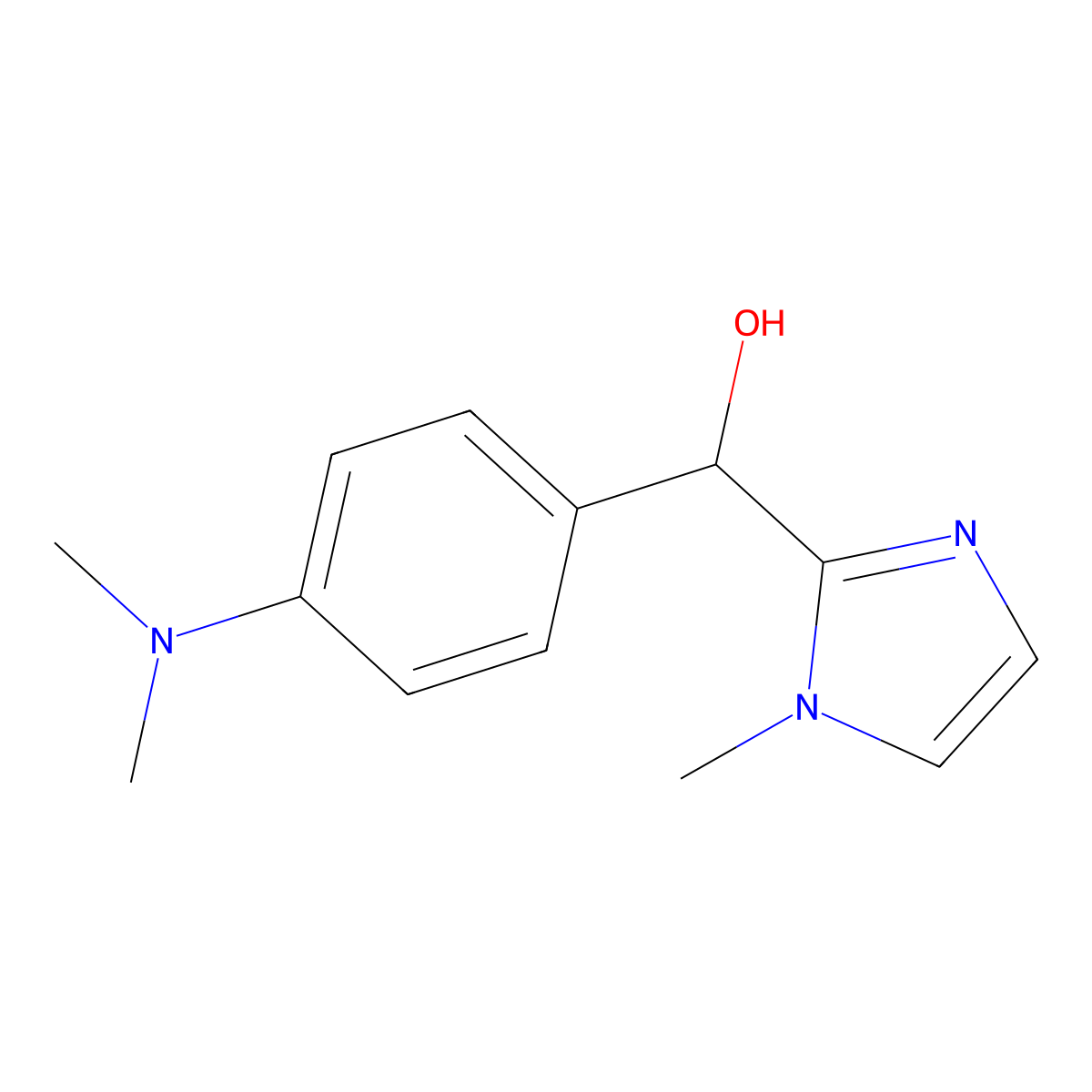 [4-(dimethylamino)phenyl](1-methyl-1H-imidazol-2-yl)methanol molecular structure, CAS 59301-05-2