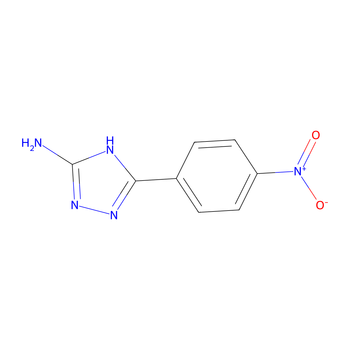 5-(4-Nitrophenyl)-1H-1,2,4-triazol-3-amine molecular structure, CAS 59301-21-2