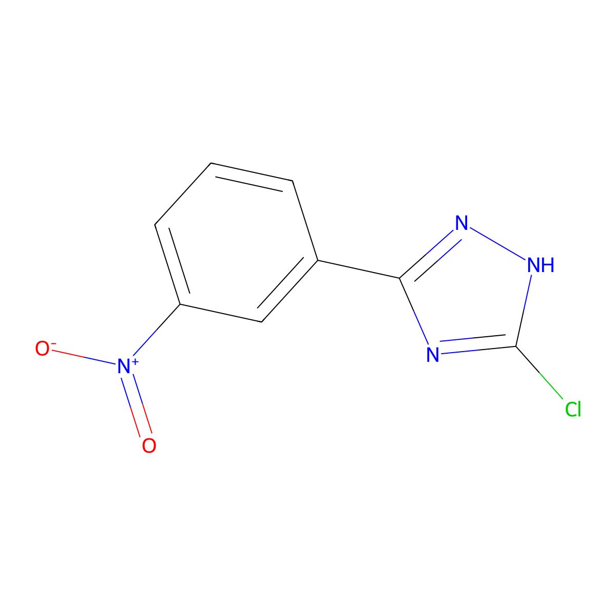 5-chloro-3-(3-nitrophenyl)-1H-1,2,4-triazole molecular structure, CAS 59301-26-7