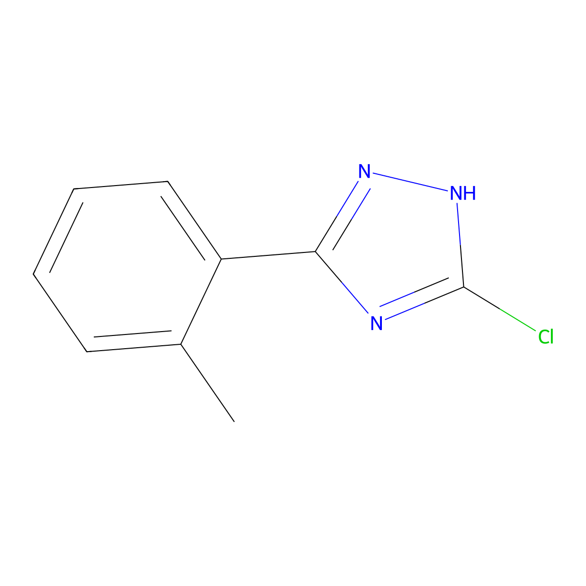 3-chloro-5-(o-tolyl)-1H-1,2,4-triazole molecular structure, CAS 59301-29-0