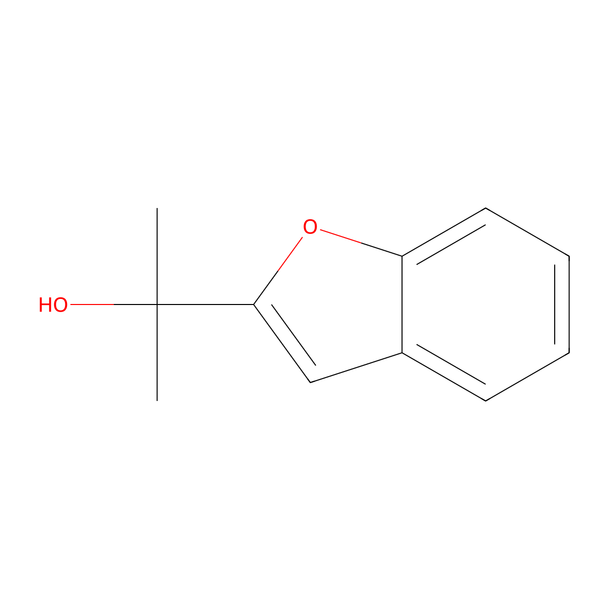 2-(Benzofuran-2-yl)propan-2-ol molecular structure, CAS 59302-96-4